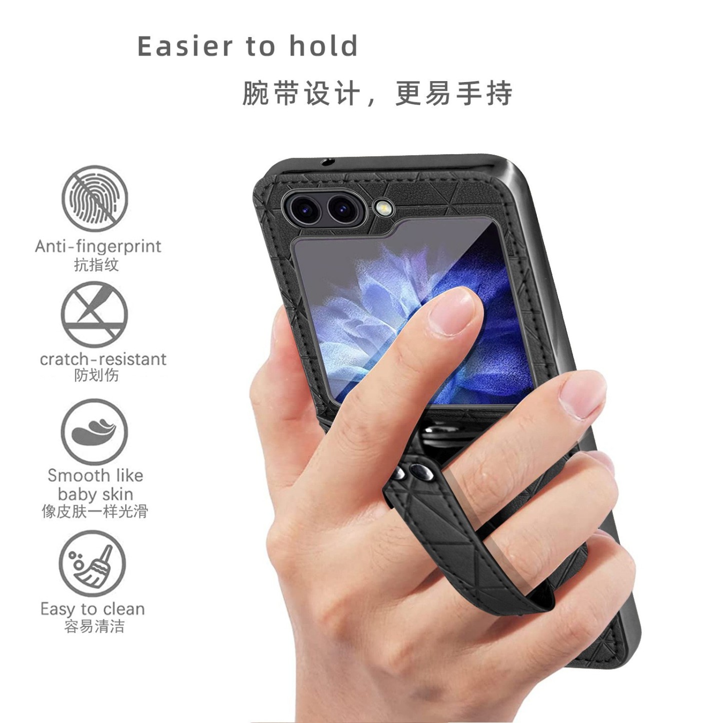 Cea mai recentă husă din piele pentru telefonul mobil Samsung Galaxy Z Flip 5/Z Flip 6