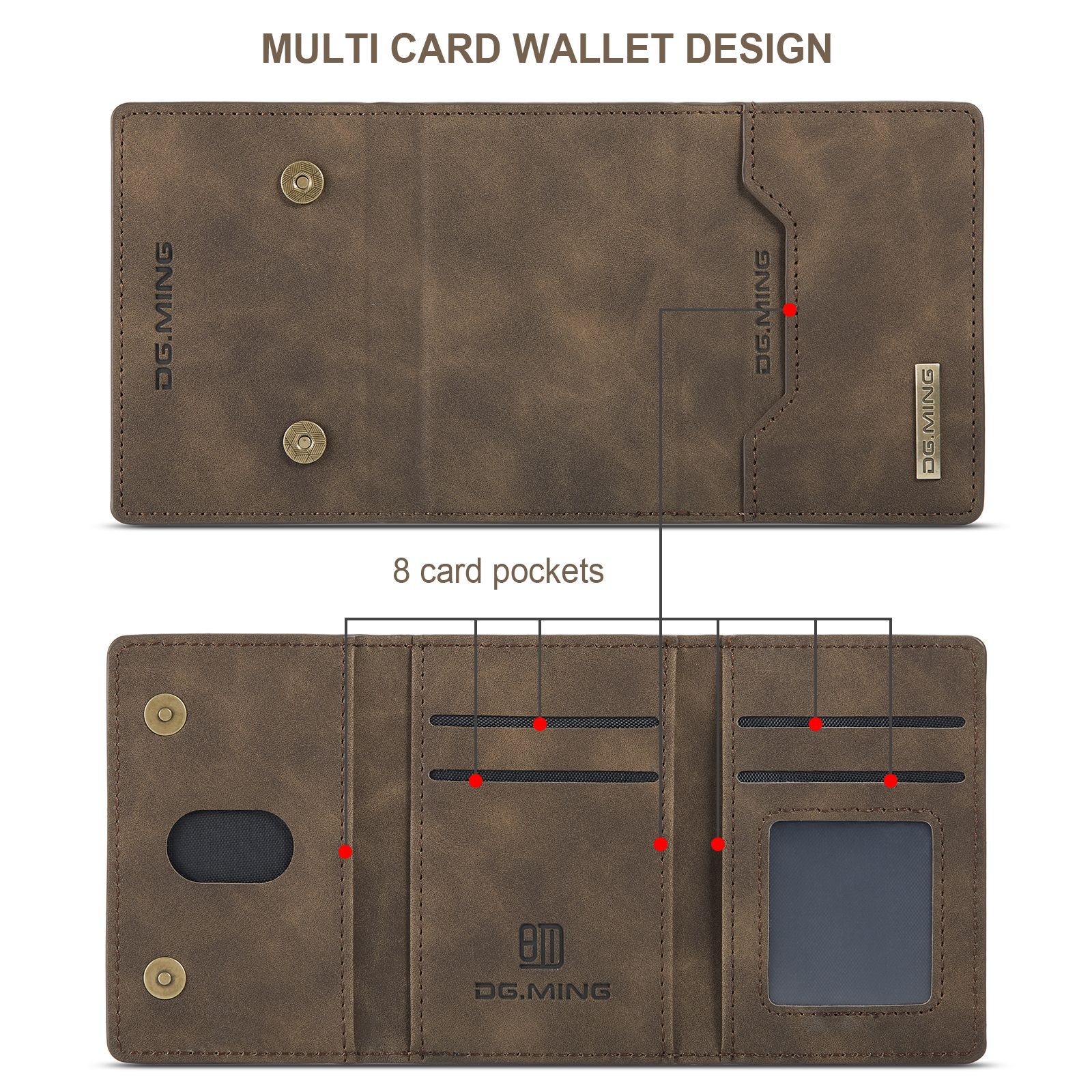Husa portofel din piele detasabila 2 in 1 pentru Samsung Galaxy