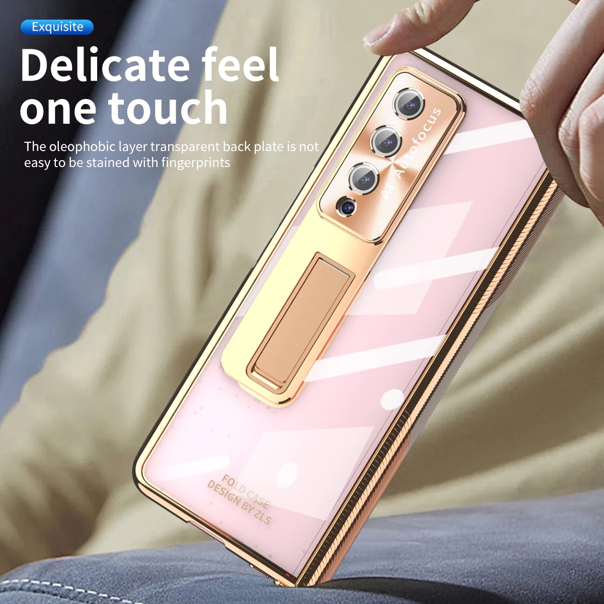 Μαγνητική θήκη μεντεσέ για Galaxy Z Fold5 Fold4 Fold3 με διπλό προστατευτικό μεντεσέ