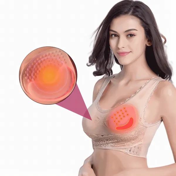 Triumph - Sutien fără sârmă din silicon Tourmaline, țesătură confortabilă și respirabilă, cataramă încrucișată din dantelă în față🔥🔥🔥