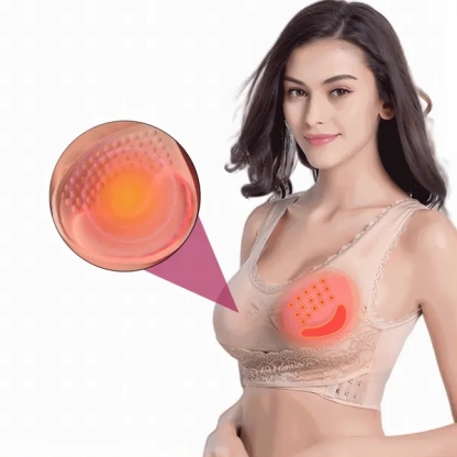 Triumph - Sutien fără sârmă din silicon Tourmaline, țesătură confortabilă și respirabilă, cataramă încrucișată din dantelă în față🔥🔥🔥