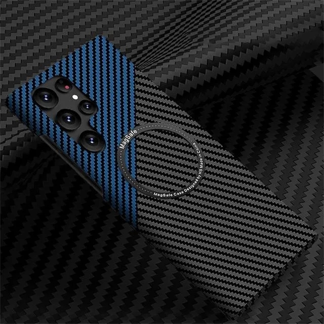 CAZĂ MAGNETICĂ CARBON PENTRU SAMSUNG S23 S22 S21 ULTRA PLUS 5G
