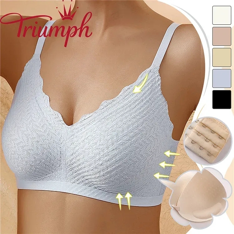 TRIUMPH – 3 опаковки 💥 Безшевно латексово бельо с тънка балонна капачка [75A-85D]