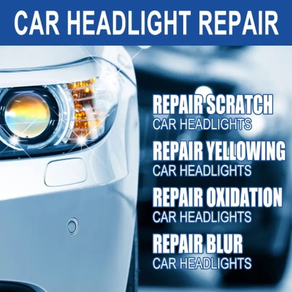 🌟 🚗Lichid pentru repararea farurilor mașinii, oxidarea farurilor auto, zgârieturi îngălbenite, estompare îmbunătățită cu cristale galvanizate agent de renovare