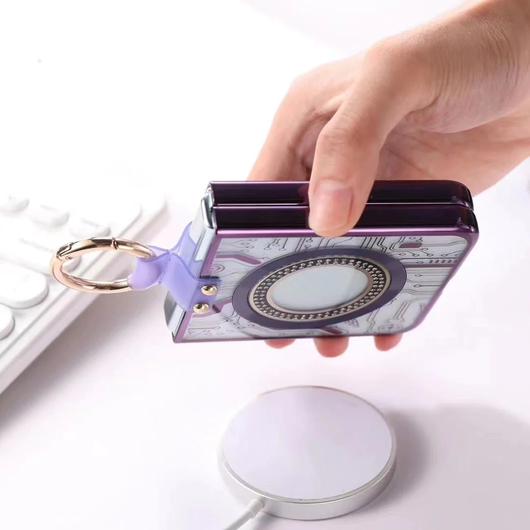 Προστατευτική θήκη τηλεφώνου Cyberpunk Magnetic Wireless Charging για Samsung Galaxy Z Flip5 Flip4 Flip3