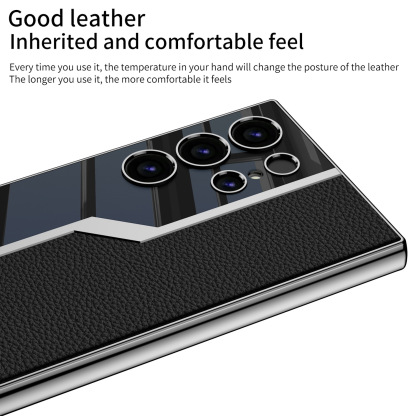 Husă uimitoare de top din piele galvanizată pentru afaceri pentru Samsung Galaxy