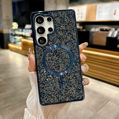 Ins Hot Sale Luxury Diamond Glitter Μαγνητική θήκη τηλεφώνου Samsung