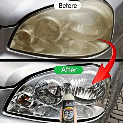 🌟 🚗Lichid pentru repararea farurilor mașinii, oxidarea farurilor auto, zgârieturi îngălbenite, estompare îmbunătățită cu cristale galvanizate agent de renovare