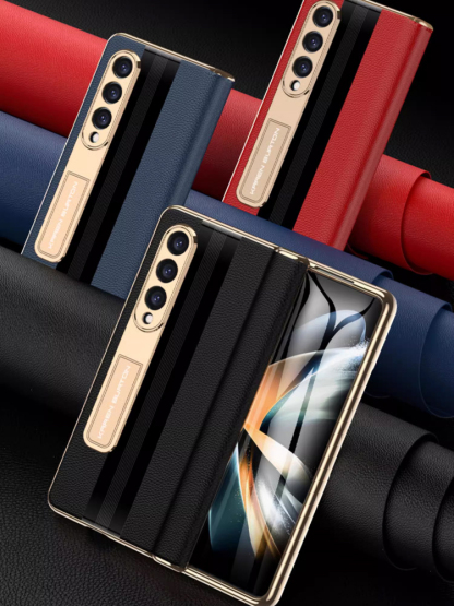2023 Cea mai nouă husă magnetică cu suport pliabil din piele naturală, film de confidențialitate, husă integrată pentru telefon