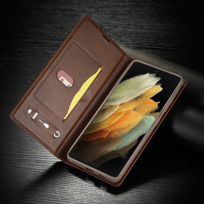 Husă de lux din piele pentru telefon mobil Samsung S23/S22/S21 4-în-1