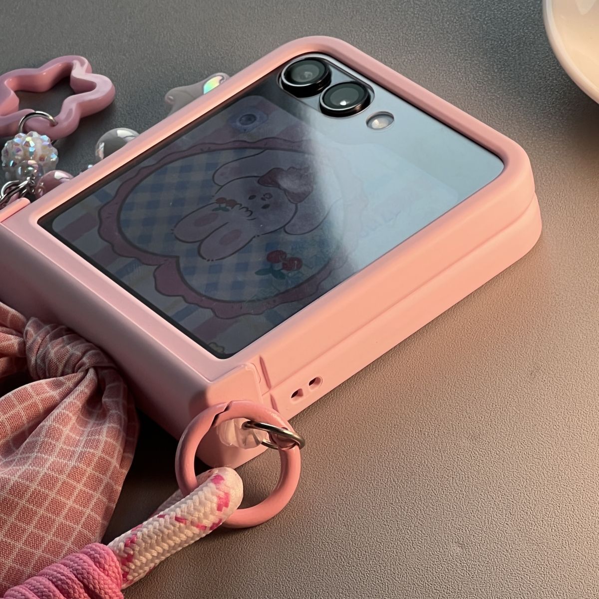 Νέα προστατευτική θήκη για κινητά αυτιά κουνελιού Samsung Z Flip5 Flip4 Flip3