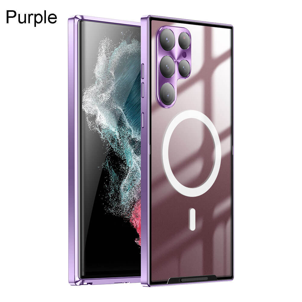 Magsafe Magnetic Metal Case for Samsung Galaxy S23 S22 S21 Ultra Plus Note20 Ultra