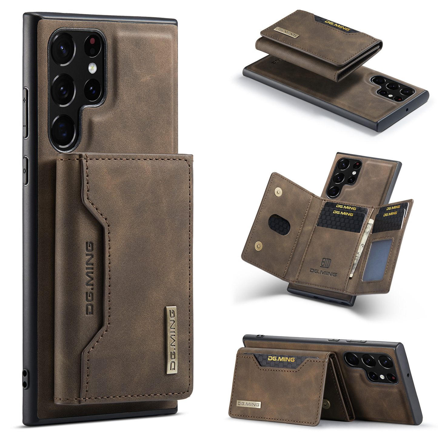 Husa portofel din piele detasabila 2 in 1 pentru Samsung Galaxy
