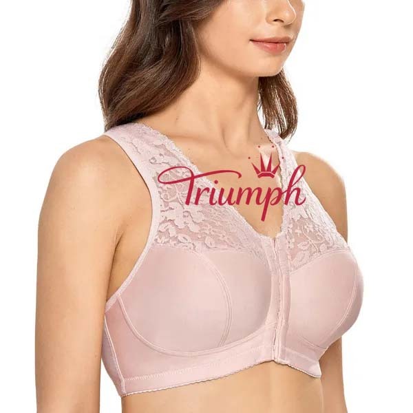 Triumph - (3 bucăți) Sutien sexy din dantelă transparentă [75A-110E]