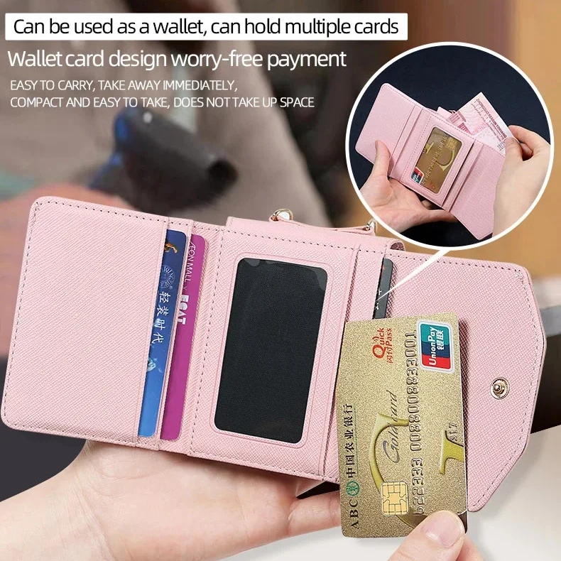 Carcasă portofel pliabilă de călătorie Husă din piele pentru carduri pentru Samsung Flip3 5G/ Flip4
