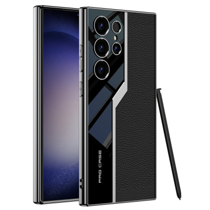 Husă uimitoare de top din piele galvanizată pentru afaceri pentru Samsung Galaxy