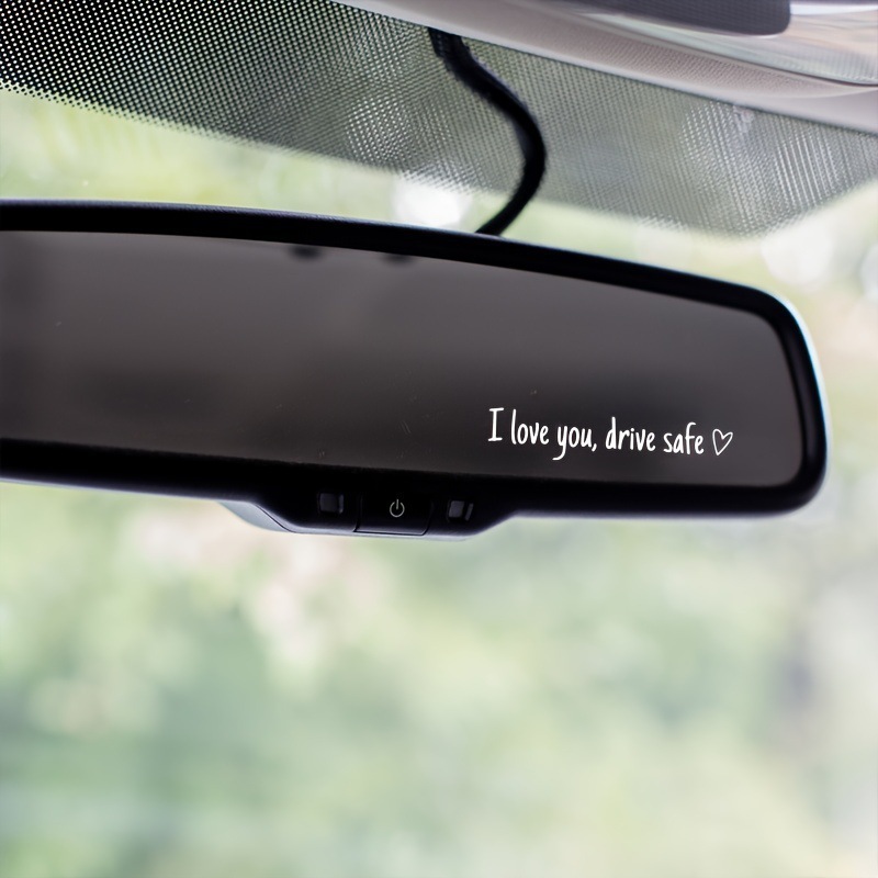 【I love you, drive safe】Autocolante de siguranță pentru oglindă retrovizoare