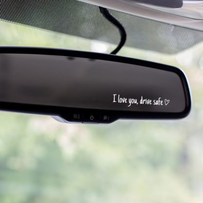 【I love you, drive safe】Autocolante de siguranță pentru oglindă retrovizoare