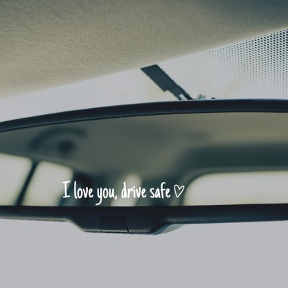 【I love you, drive safe】Autocolante de siguranță pentru oglindă retrovizoare