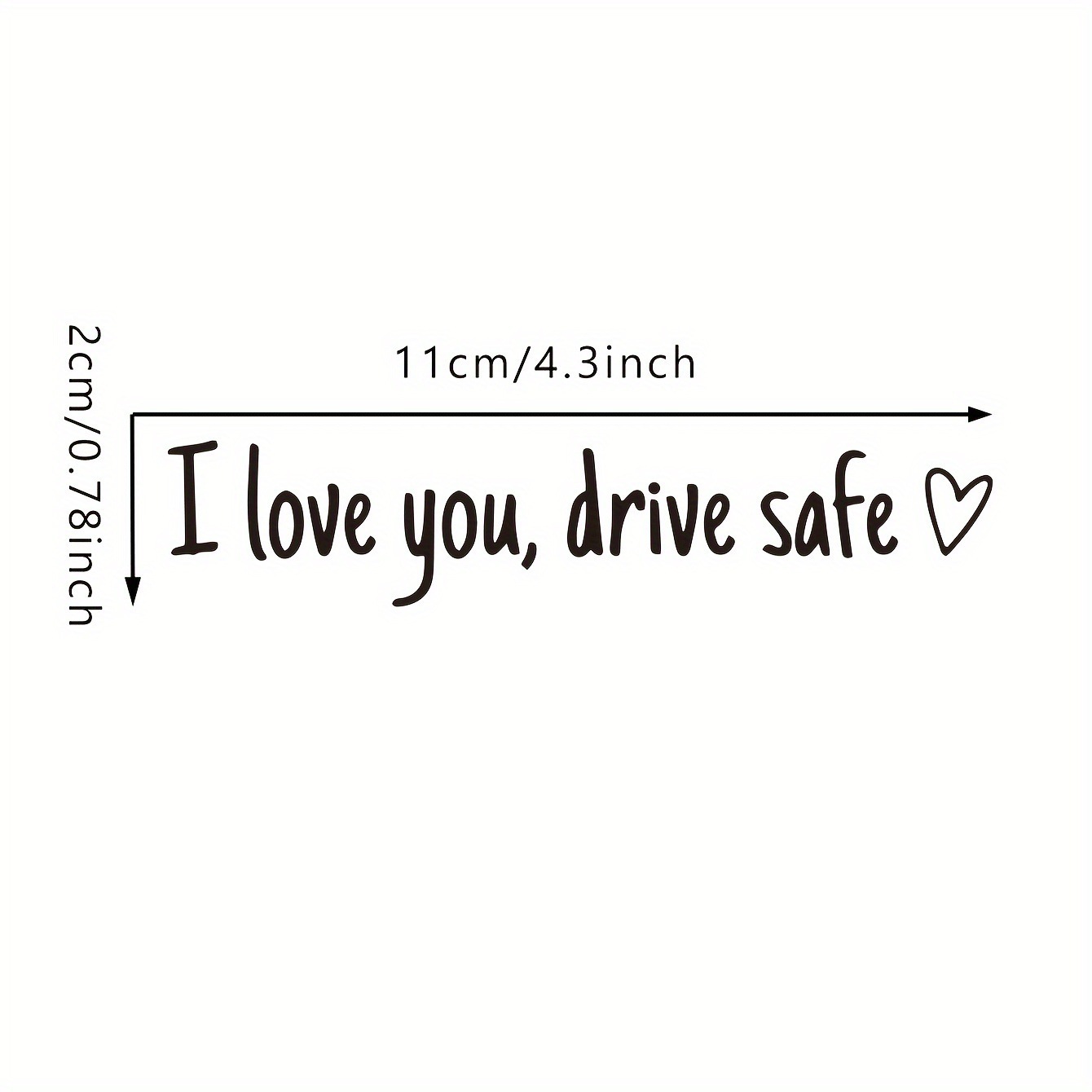 【I love you, drive safe】Autocolante de siguranță pentru oglindă retrovizoare