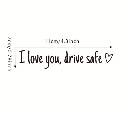 【I love you, drive safe】Autocolante de siguranță pentru oglindă retrovizoare