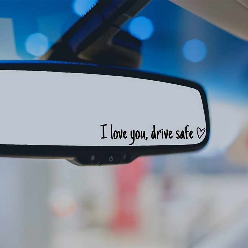 【I love you, drive safe】Autocolante de siguranță pentru oglindă retrovizoare