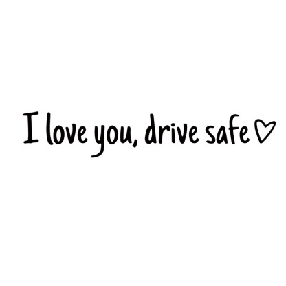 【I love you, drive safe】Autocolante de siguranță pentru oglindă retrovizoare