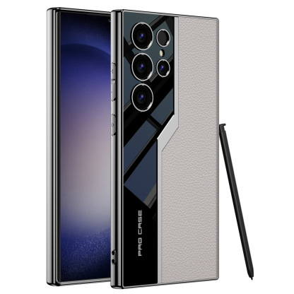 Husă uimitoare de top din piele galvanizată pentru afaceri pentru Samsung Galaxy