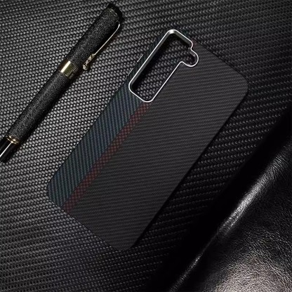 Capa de telefone texturizada magnética de Kevlar para Samsung Galaxy S23/S24 Ultra