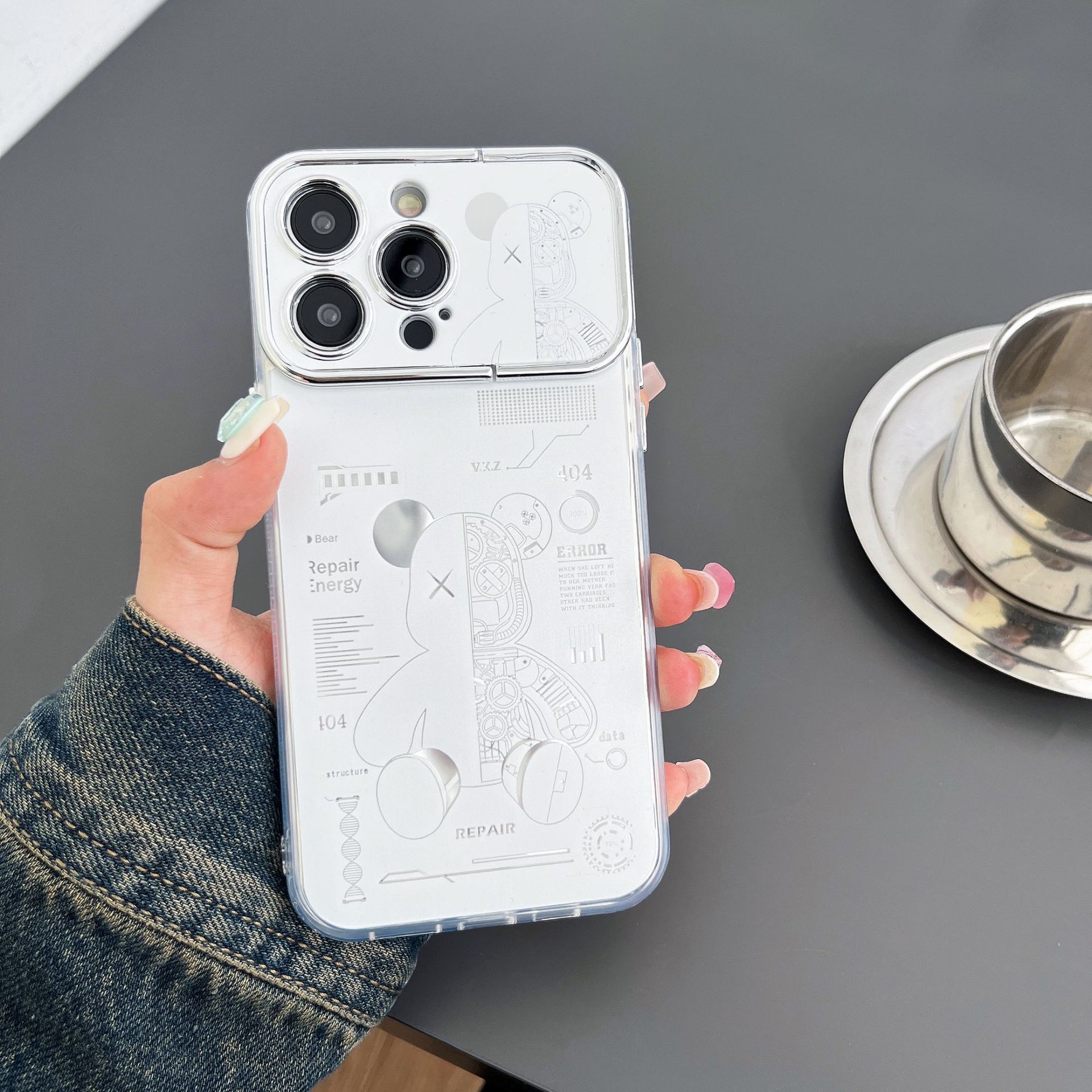 Husa pentru telefon cu suport pentru iPhone