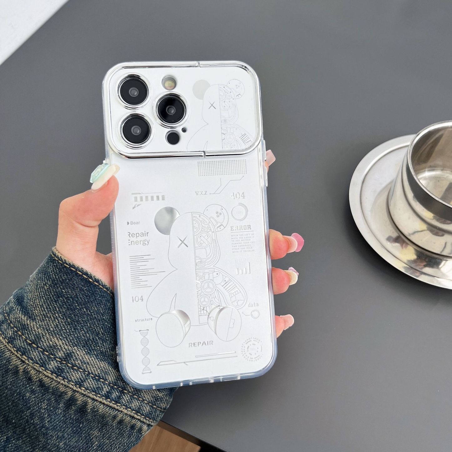 Husa pentru telefon cu suport pentru iPhone
