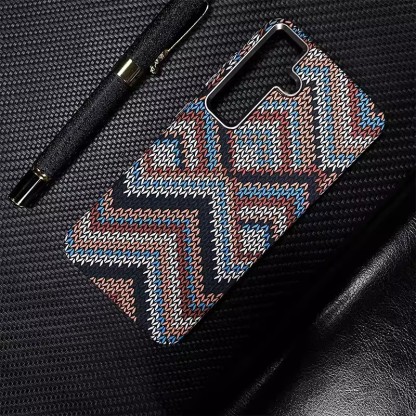 Capa de telefone texturizada magnética de Kevlar para Samsung Galaxy S23/S24 Ultra