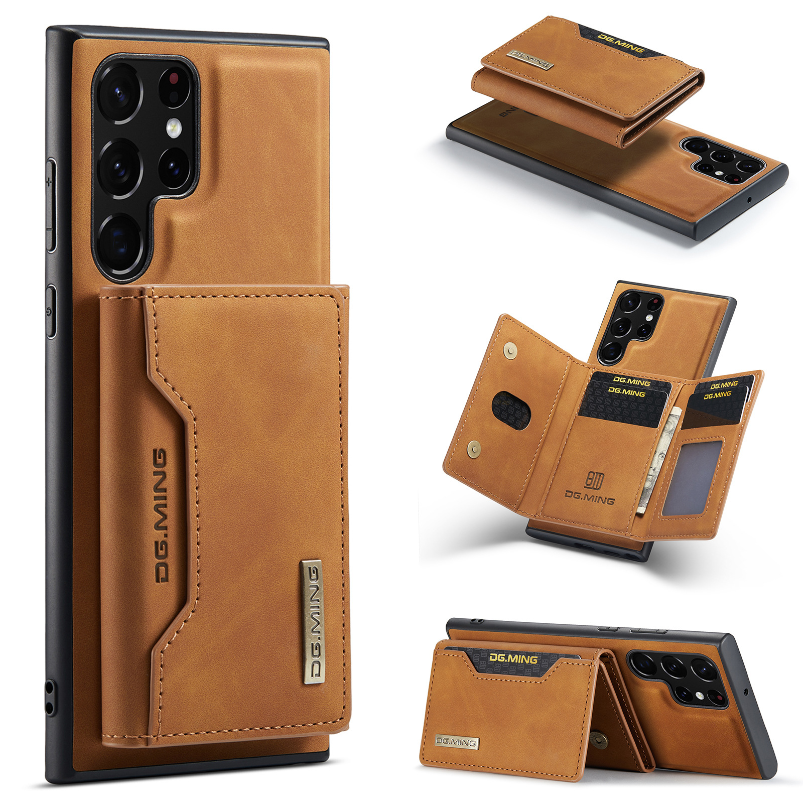Husa portofel din piele detasabila 2 in 1 pentru Samsung Galaxy
