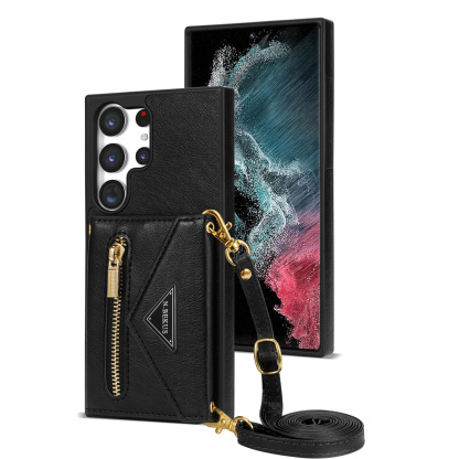 MobiWallet - Husă din piele pentru telefon de mare capacitate 4 în 1 pentru Samsung