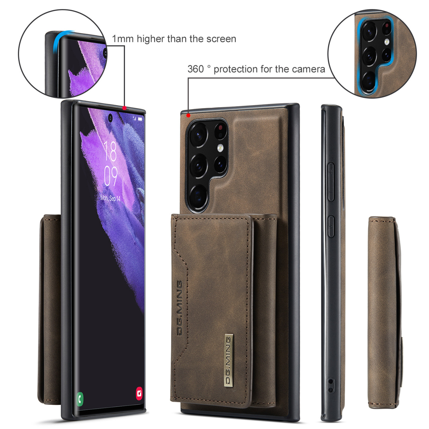Husa portofel din piele detasabila 2 in 1 pentru Samsung Galaxy