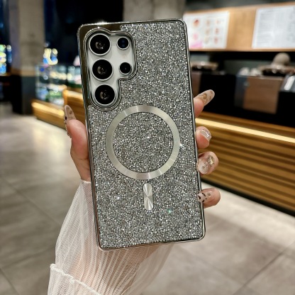 Ins Hot Sale Luxury Diamond Glitter Μαγνητική θήκη τηλεφώνου Samsung