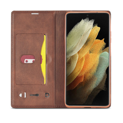 Husă de lux din piele pentru telefon mobil Samsung S23/S22/S21 4-în-1