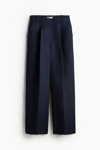 Pantalon habillé en lin mélangé