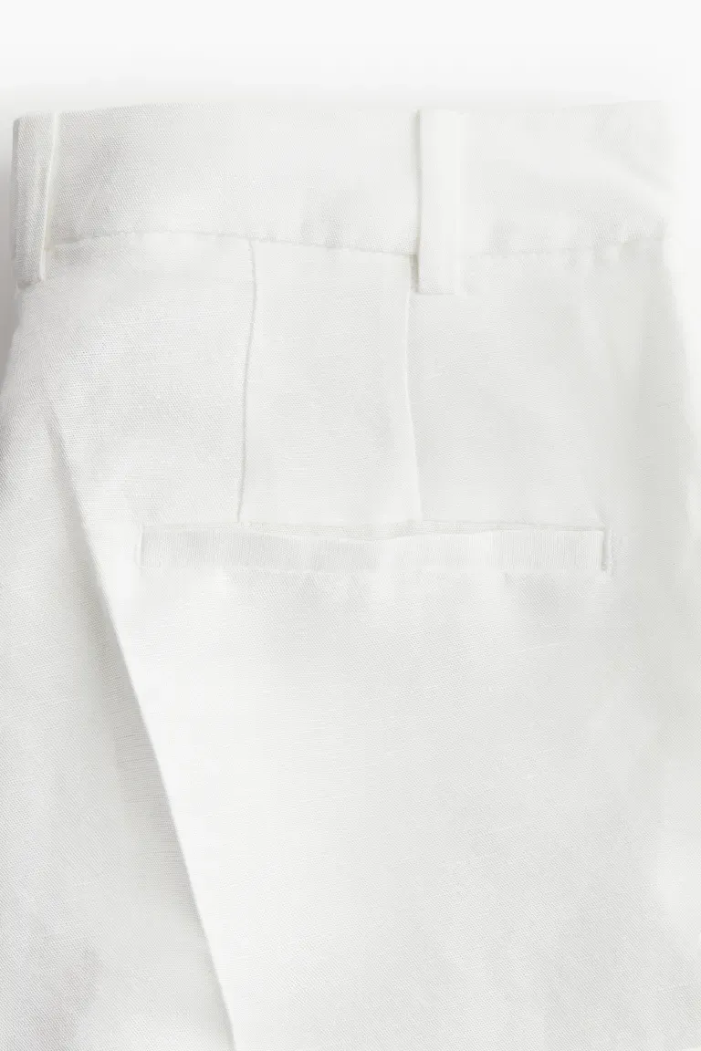 Pantalon habillé en lin mélangé