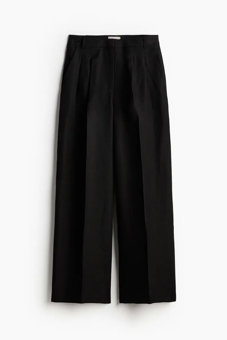 Pantalon habillé en lin mélangé