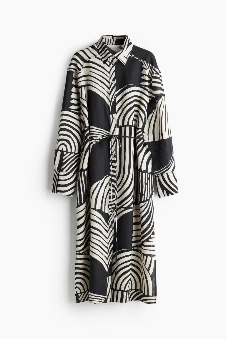 Robe chemise en lin
