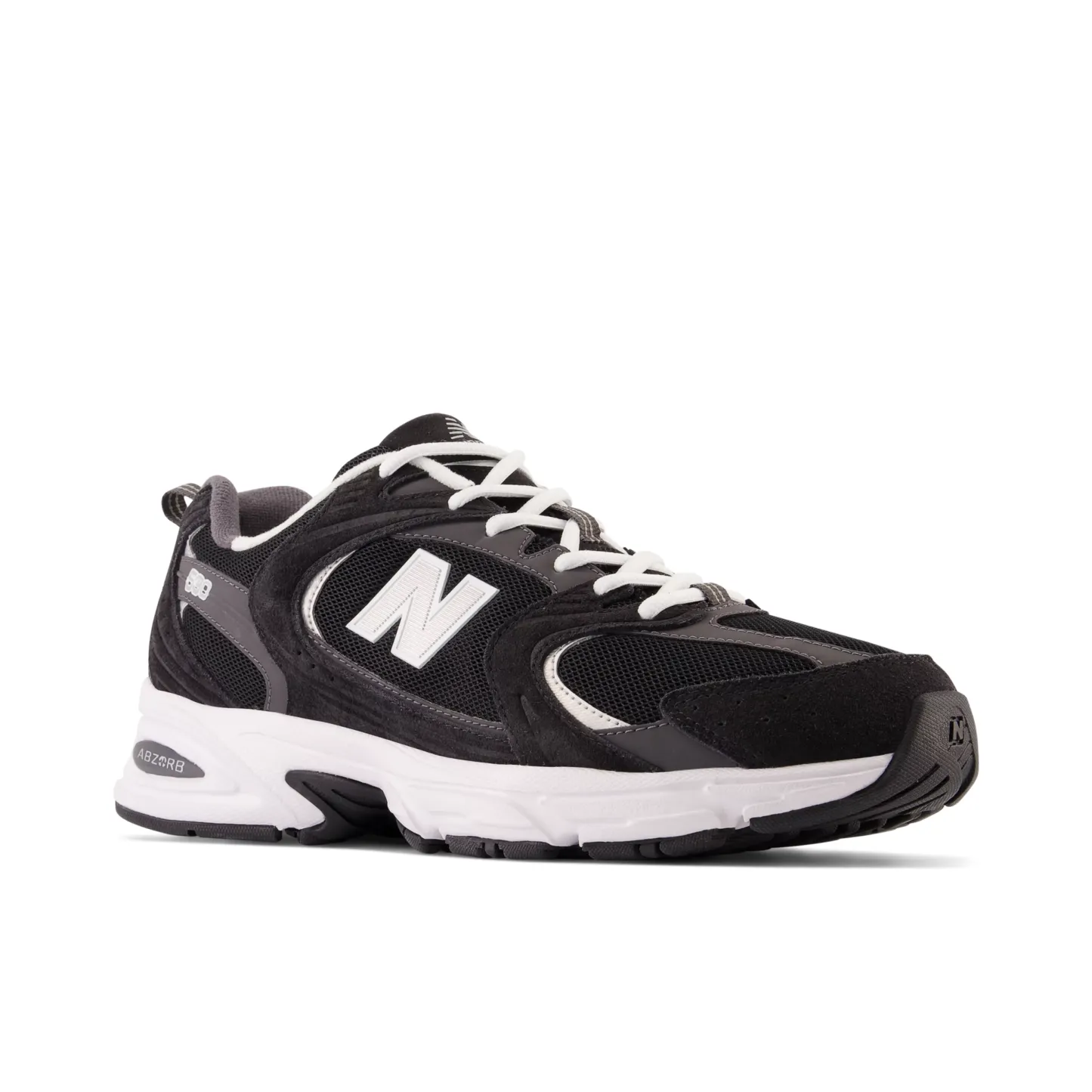 New Balanthece 530 - Black with Magnet and Silver Metallic