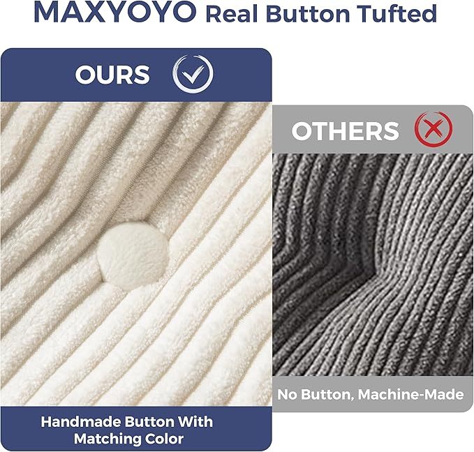 MAXYOYO Folding Sofa Bed, Convertible Sleeper Chair with Pillow Foldable Mattress with Back Support, Portable Fold Out Chair Bed Comfy Floor Sofa Lounge for Living Room Bedroom, Beige, Single