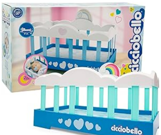 Cicciobello lettino – lettino per bambola con spondina, colori vivaci