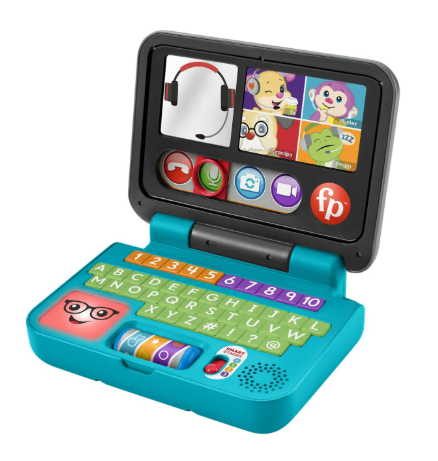 ​fisher-price – ridi e impara il mio primo laptop, edizione italiana, giocattolo elettronico con contenuti educativi smart stages, giocattolo per bambini 6+ mesi, hhh03