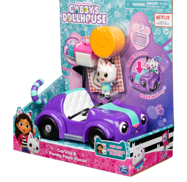 Gabby’s dollhouse |la macchina di carlita |giochi gabby’s dollhouse per bambini dai 3 anni in su