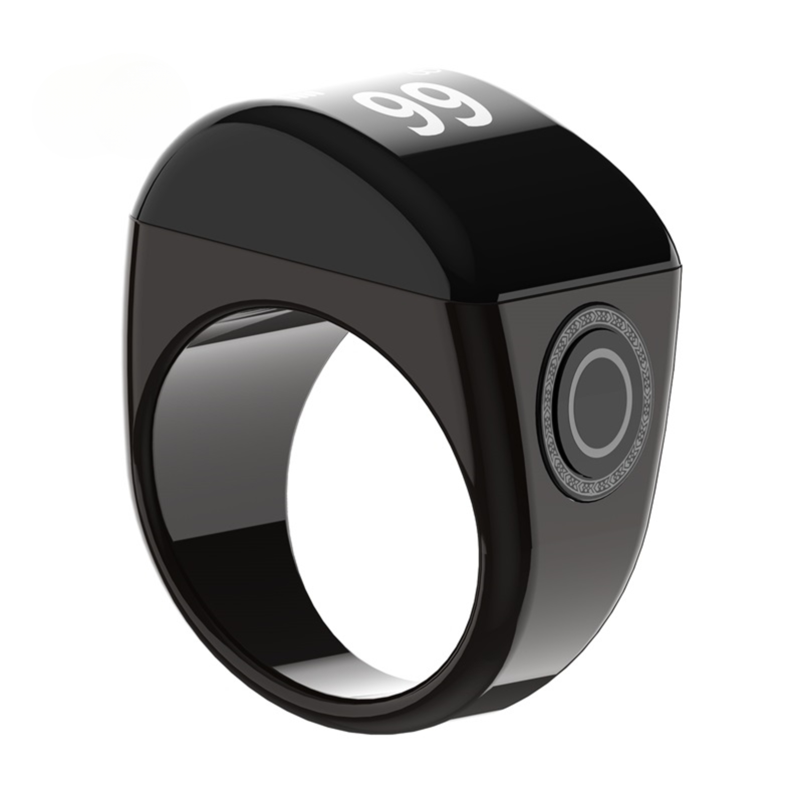 PANGUMART Zinc Alloy Counter with Charging Compartment Bluetooth APP Connection Smart Ring