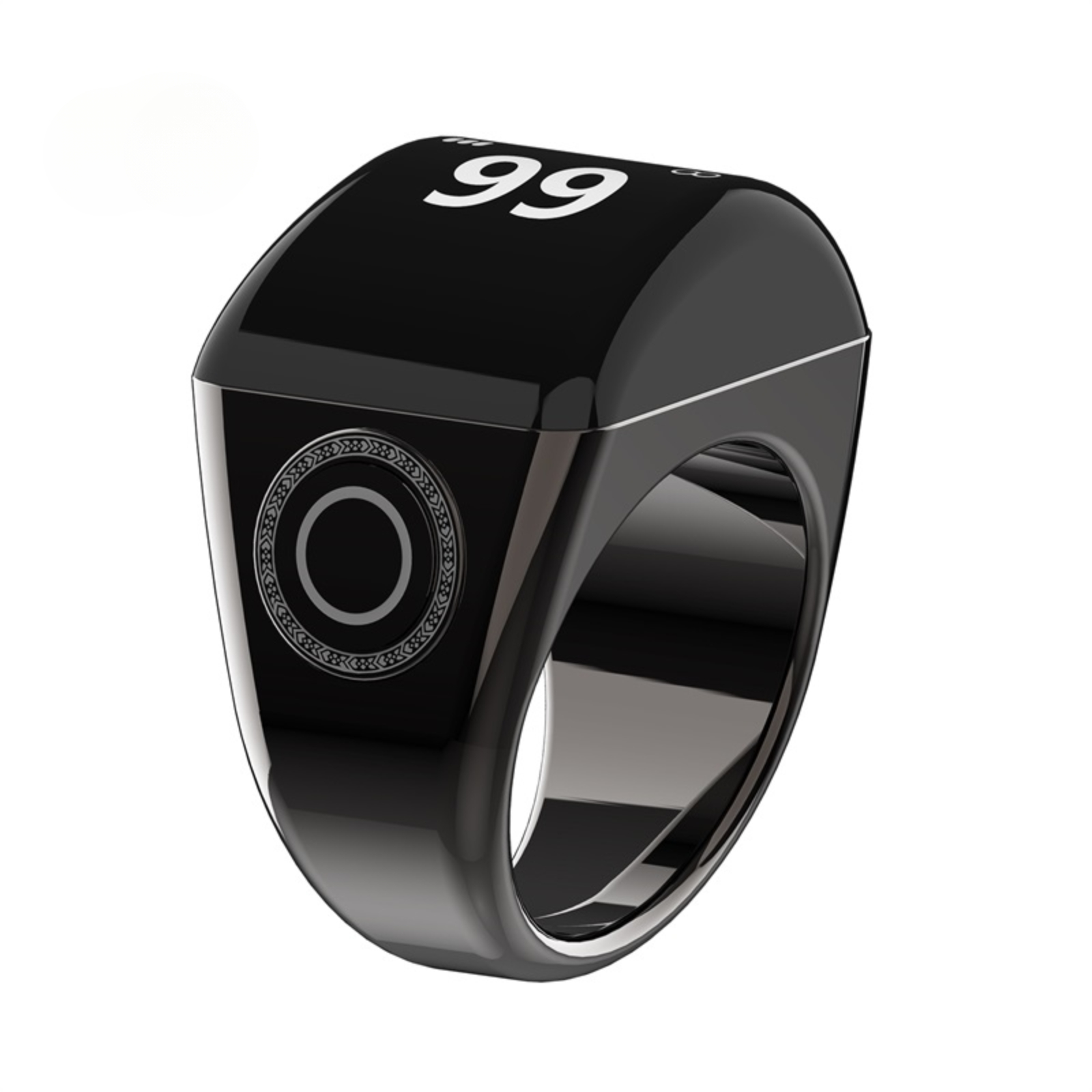 PANGUMART Zinc Alloy Counter with Charging Compartment Bluetooth APP Connection Smart Ring