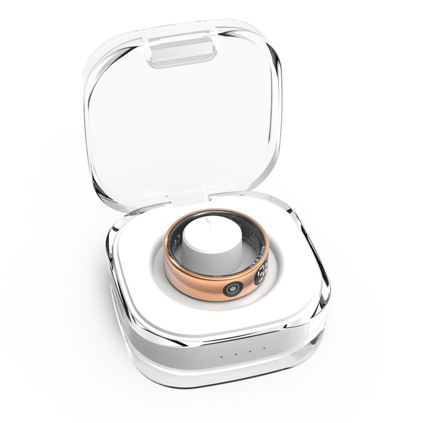 Heart rate and blood oxygen monitoring sports ring with display screen