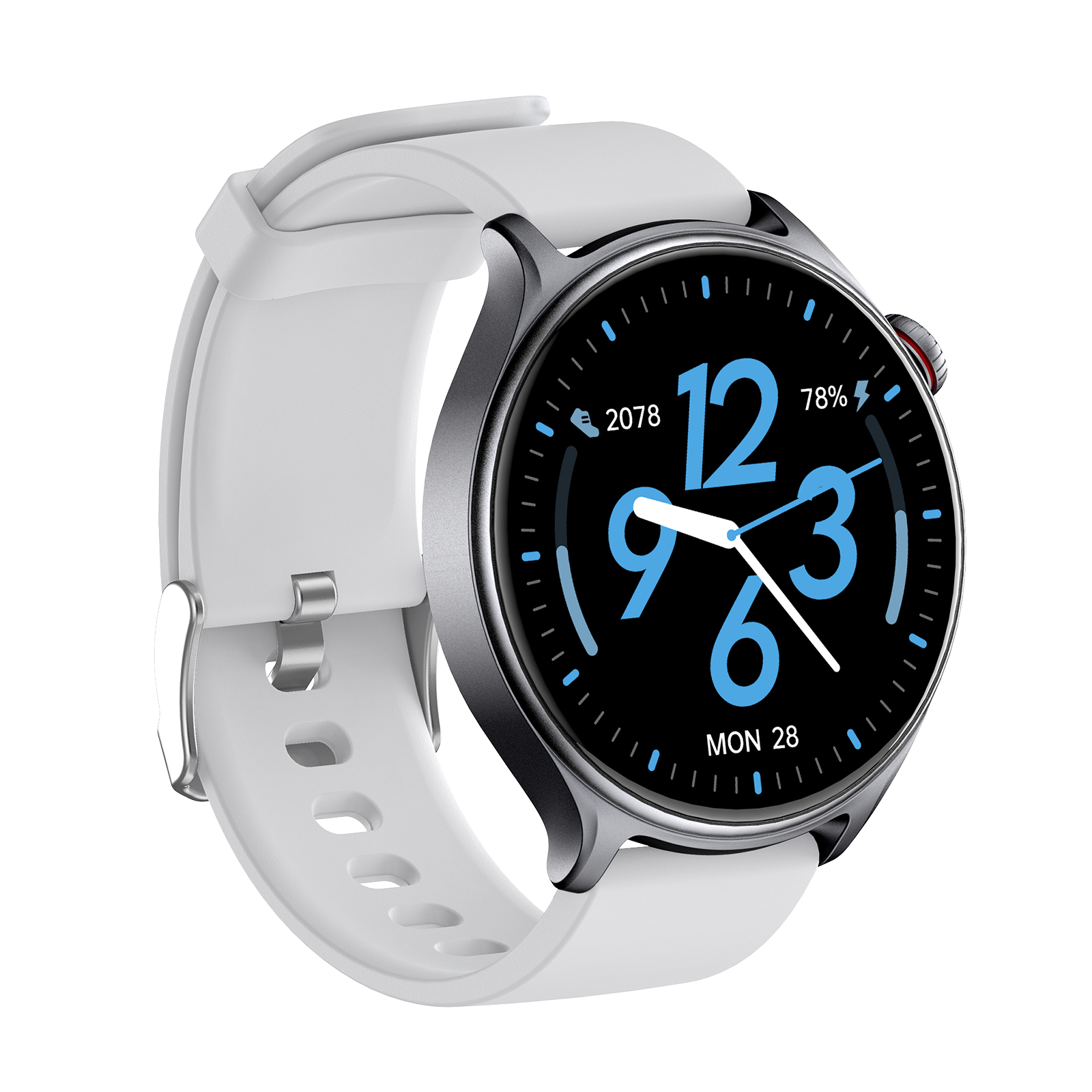 PANGUMART Live Recognition Heart Rate Monitoring Round Screen Smart Watch